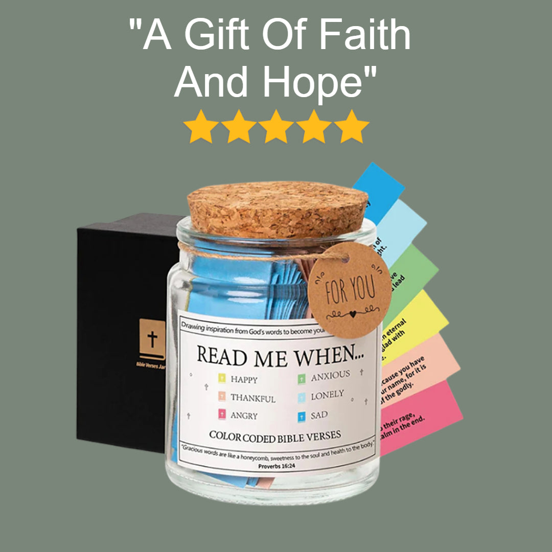 Bible Verse Jar with 80 Verses & FREE Gift Box